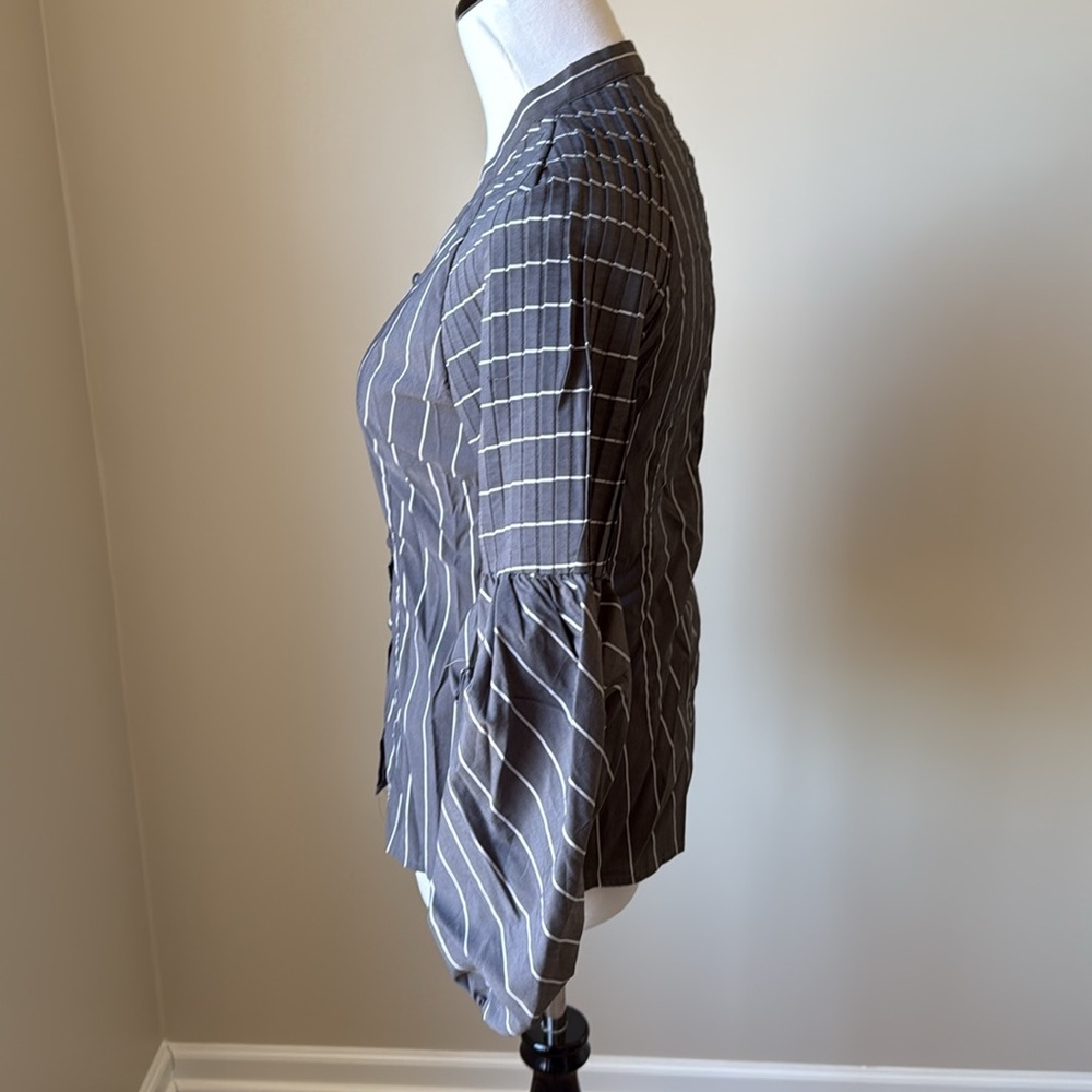 Alpha & Omega Striped Balloon Sleeve Top - Picture 6 of 10